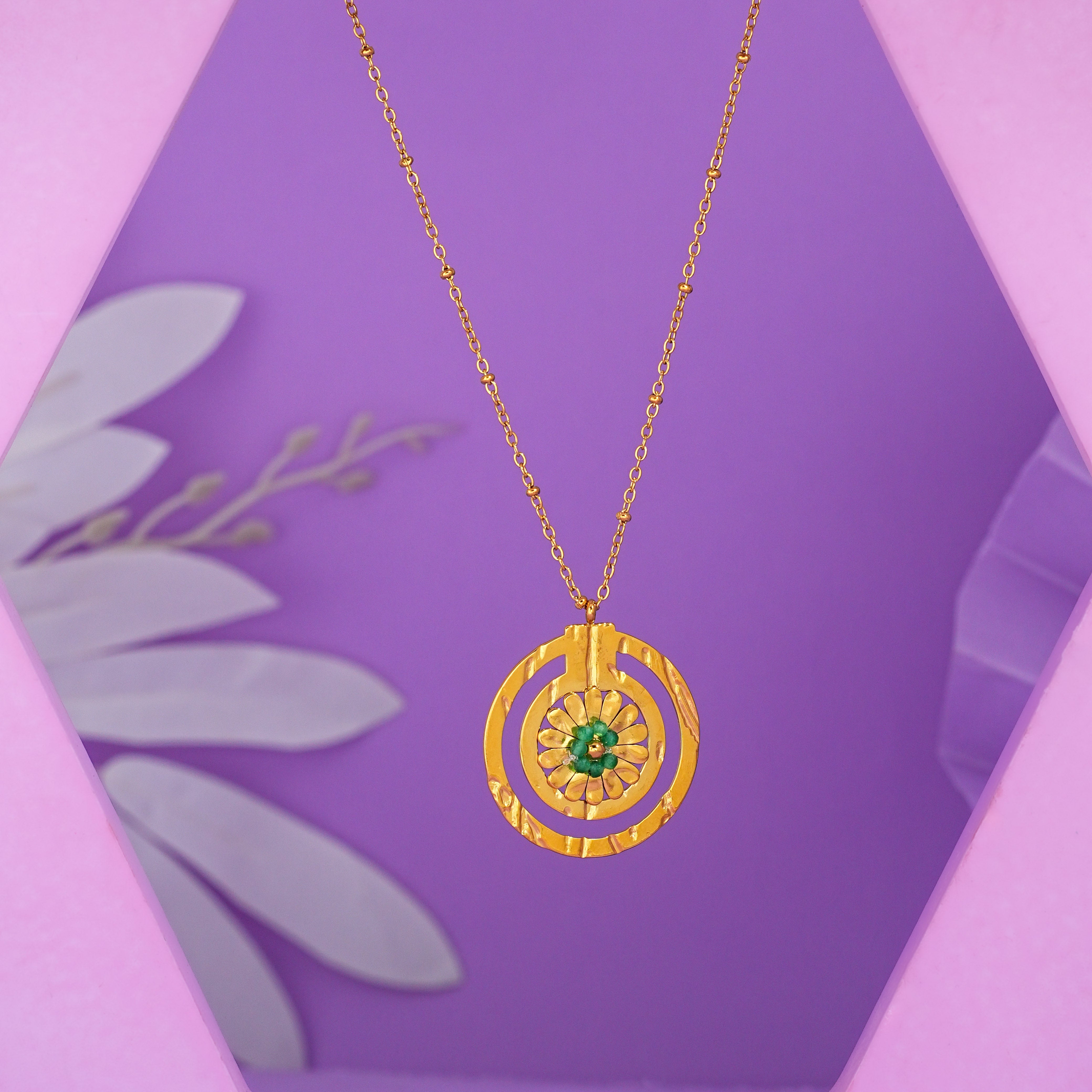 Emerald Orbit Necklace