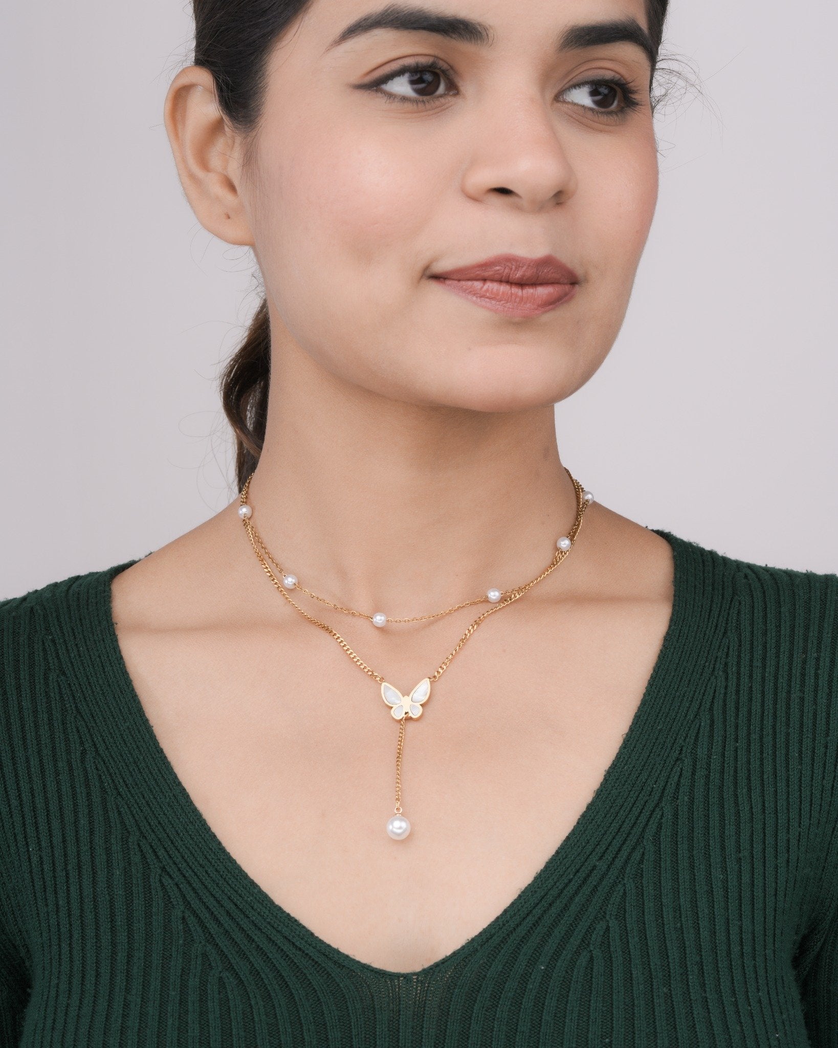 Pearlwing Butterfly Necklace