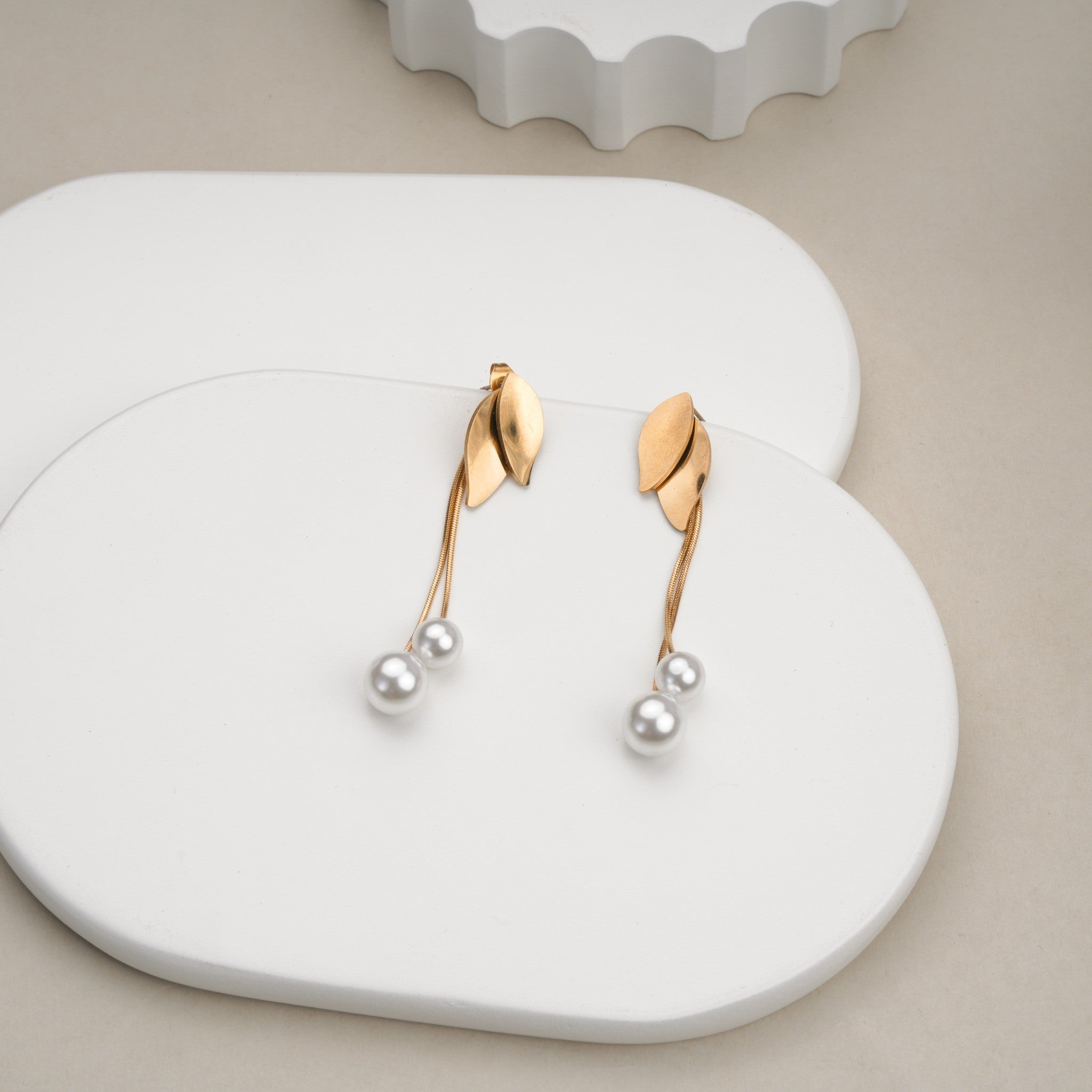 Ivory Veil Drop Earrings