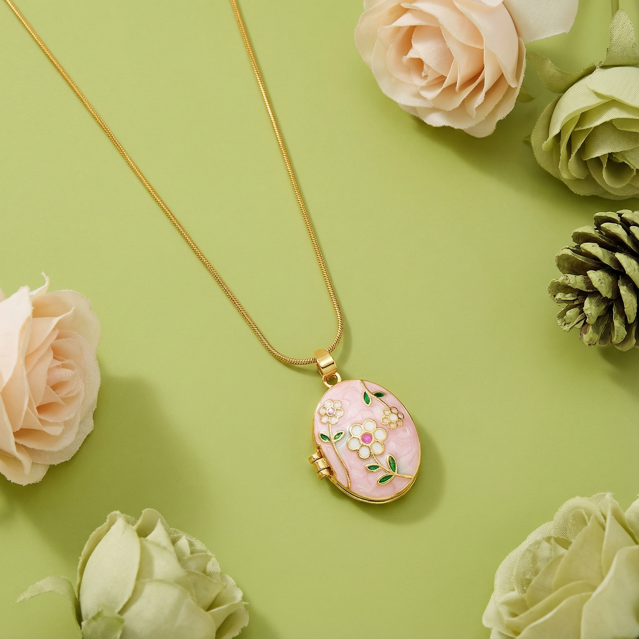 Blossom Charm Locket Necklace