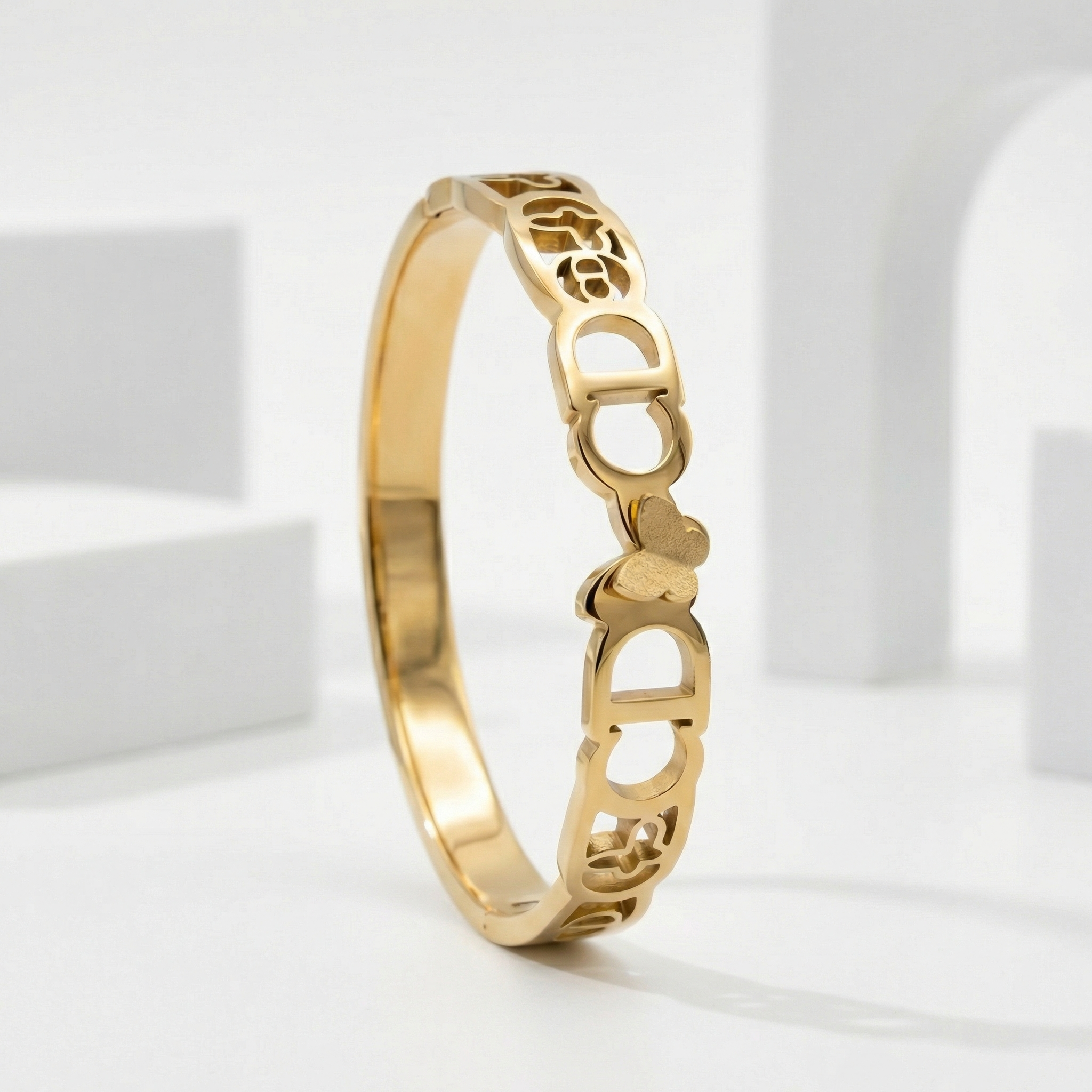 Butterfly Charm Gold Bracelet