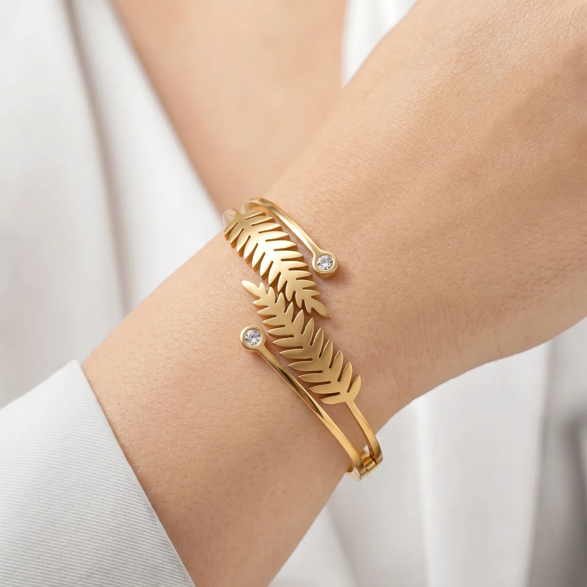 Crystal Fern Elegance Bracelet
