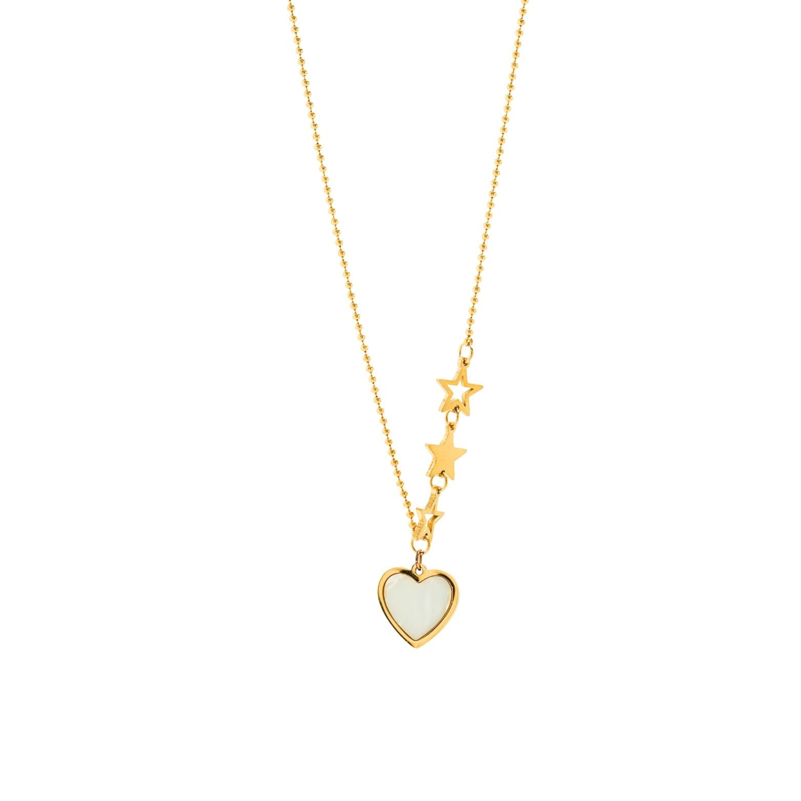 Starry Heart Drop Necklace