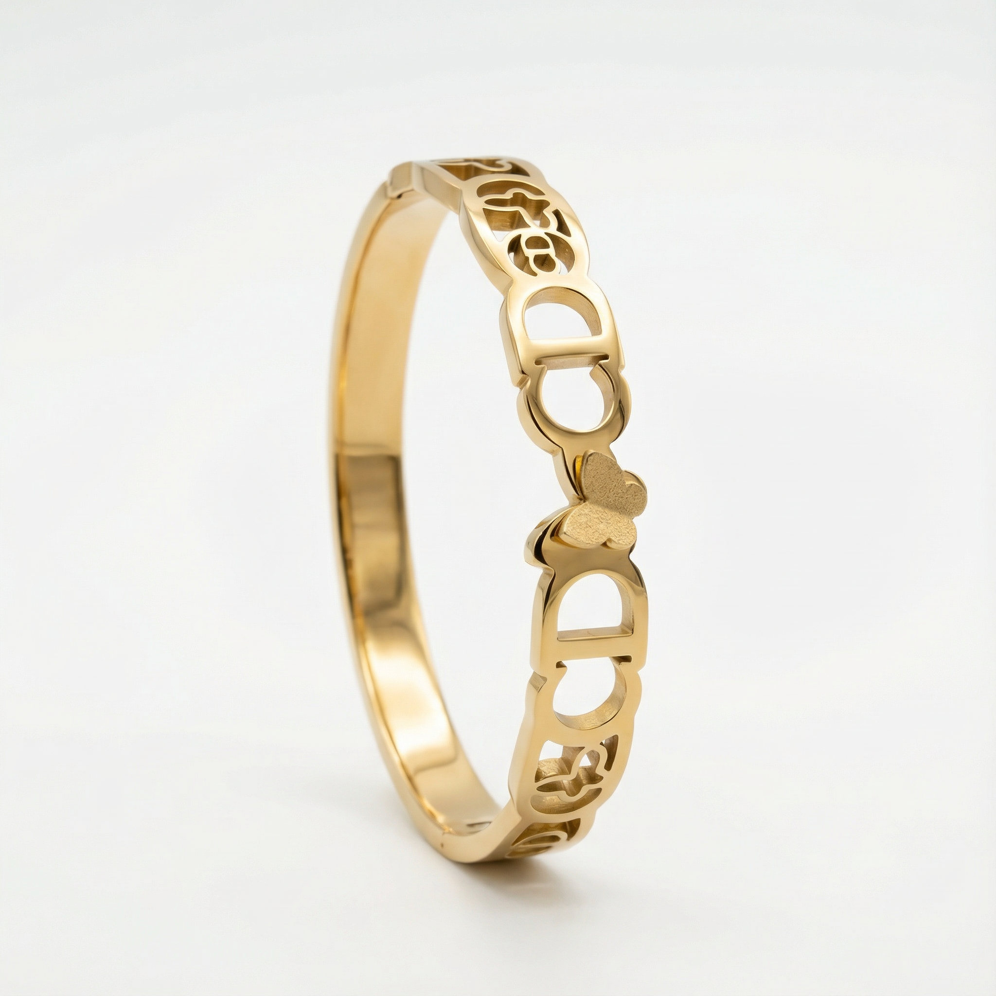 Butterfly Charm Gold Bracelet