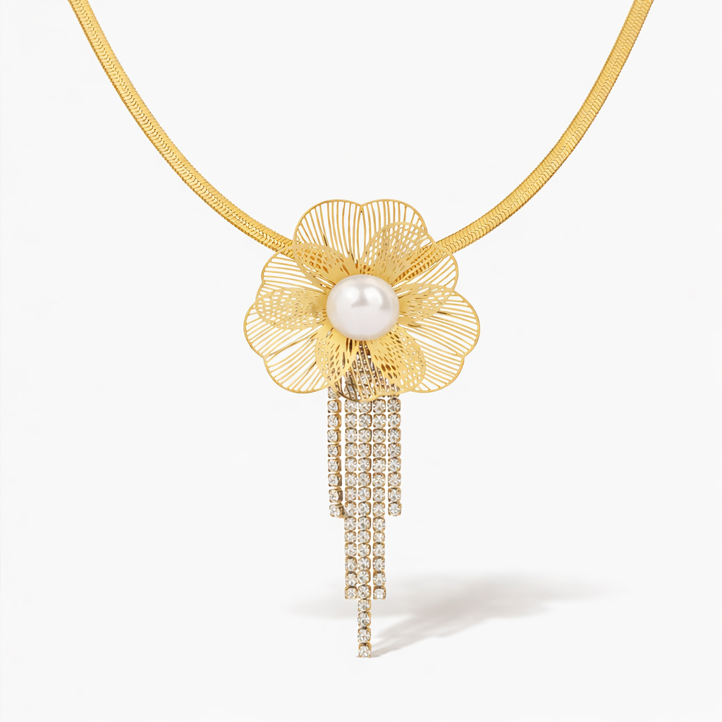 Pearl Bloom Cascade Necklace