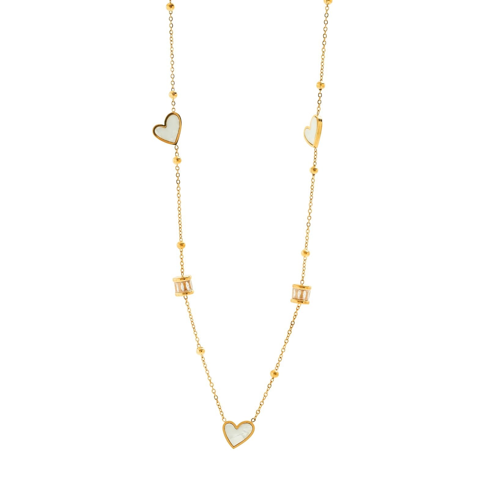 Delicate Heart Bead Necklace