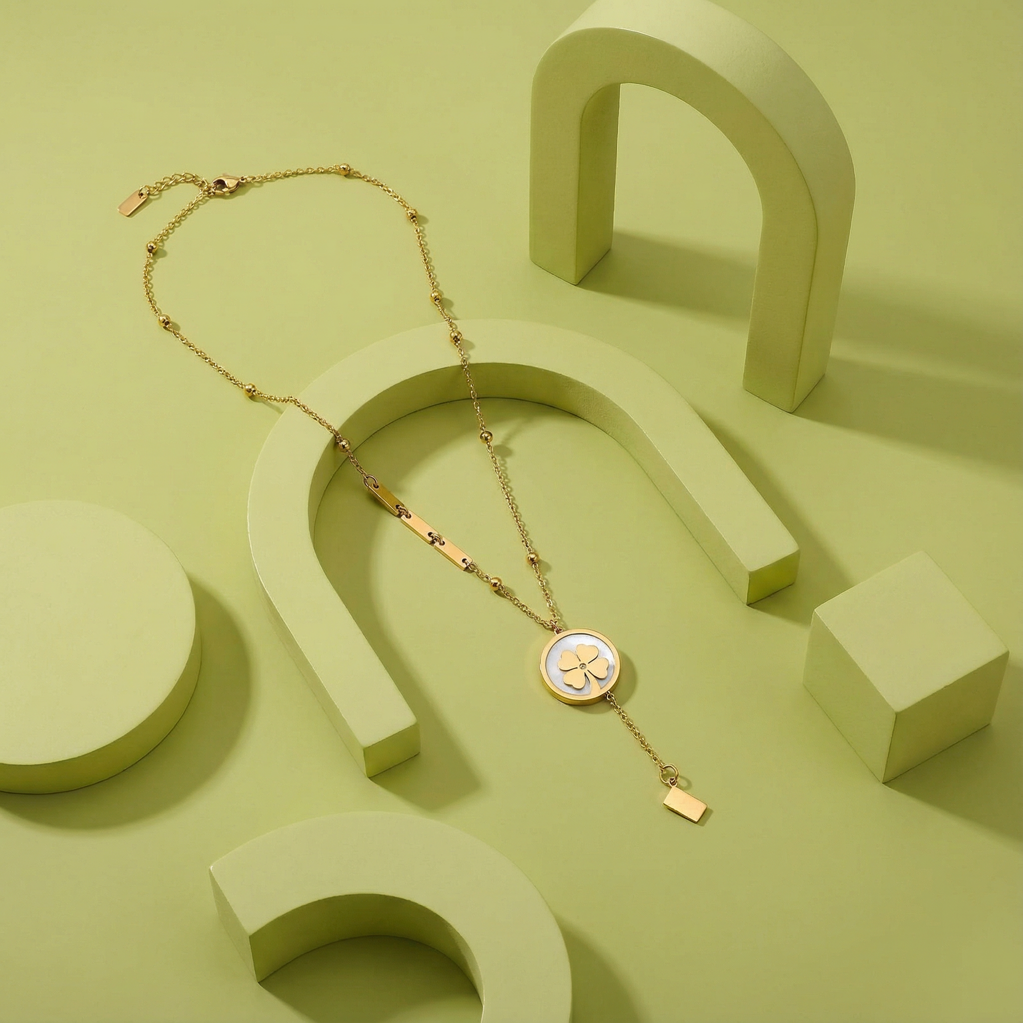 Lucky Clover Medallion Necklace