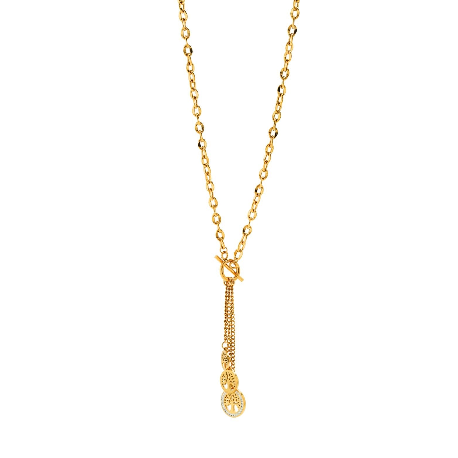 Golden Orbit Tassel Necklace