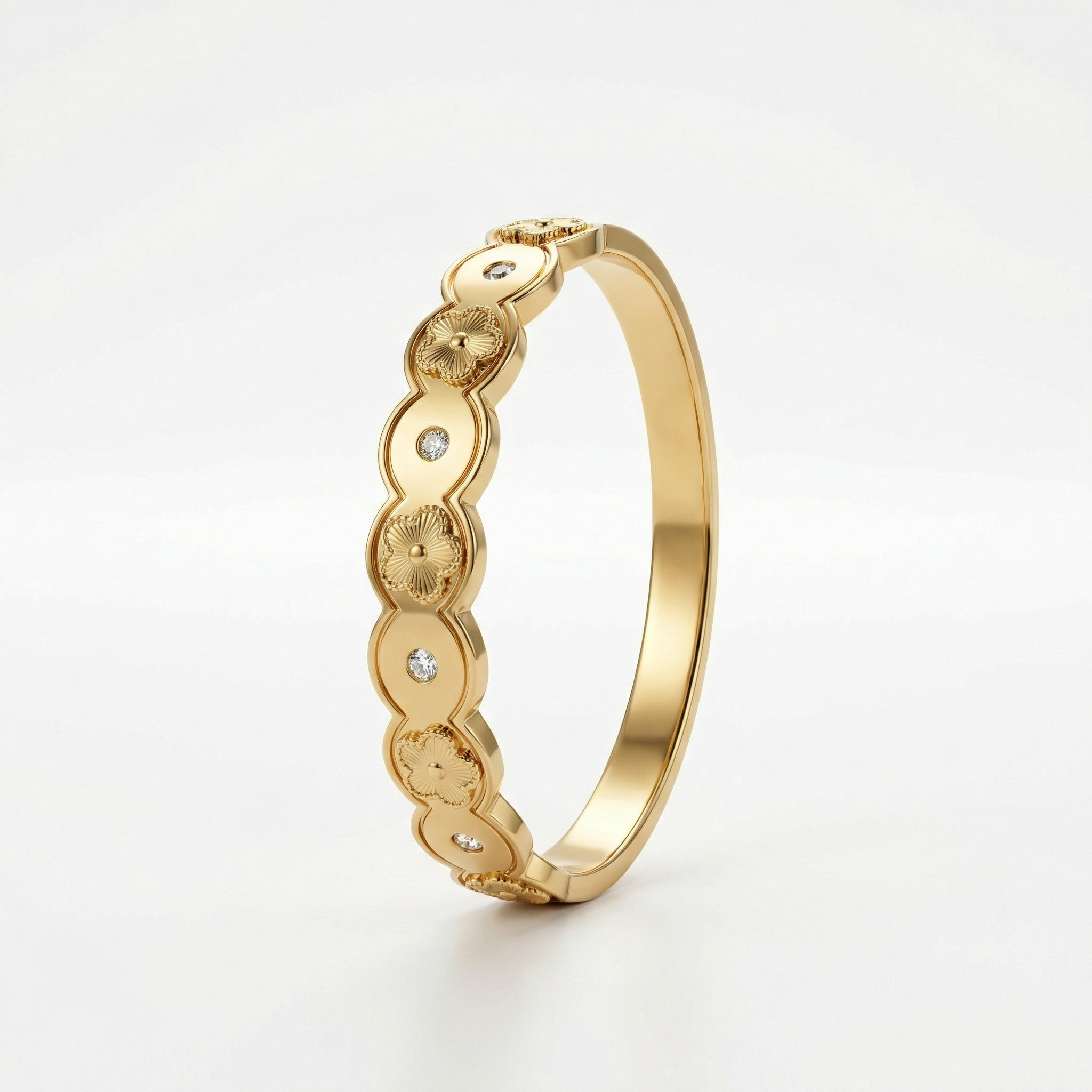 Floral Spark Gold Bracelet