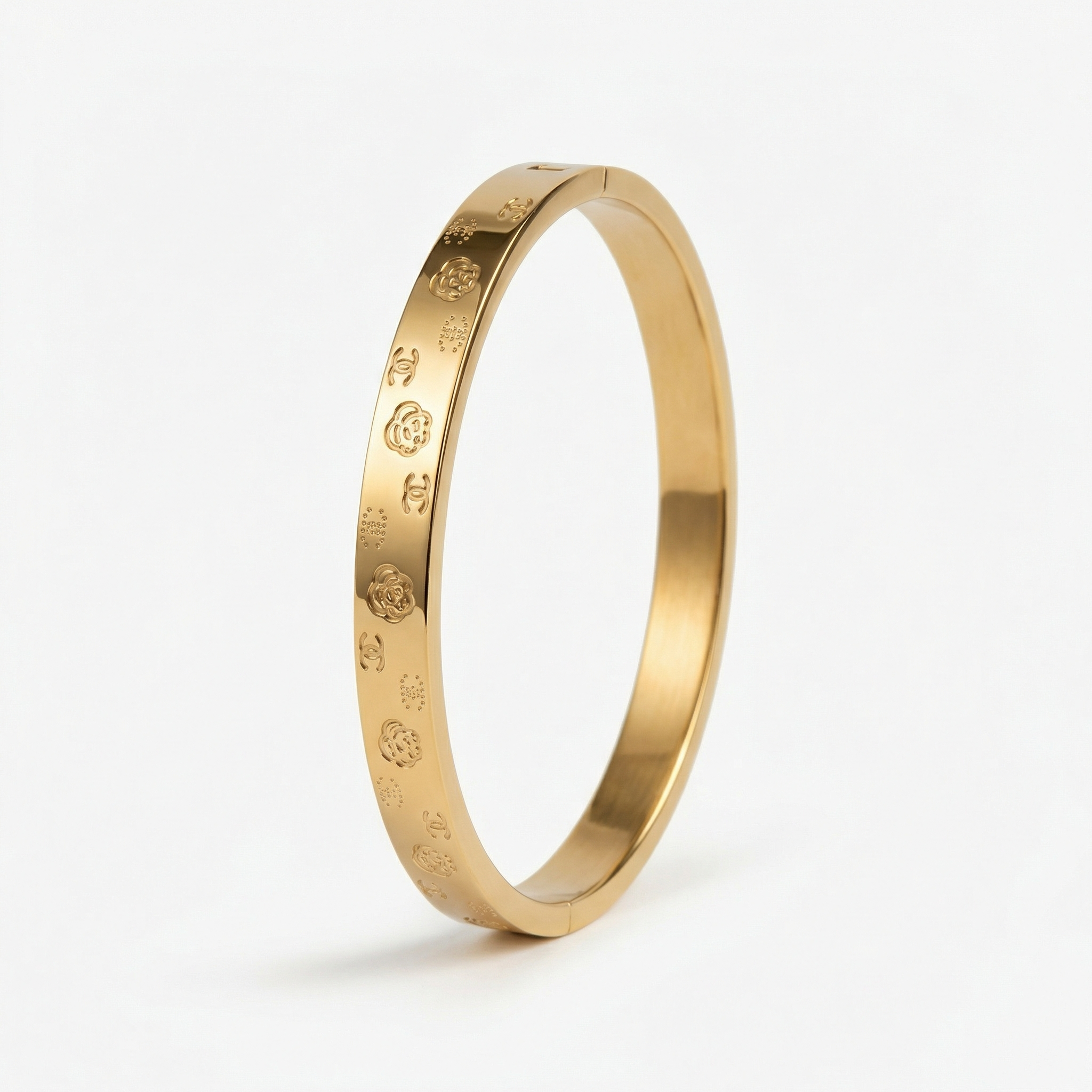 Floral Charm Gold Bracelet