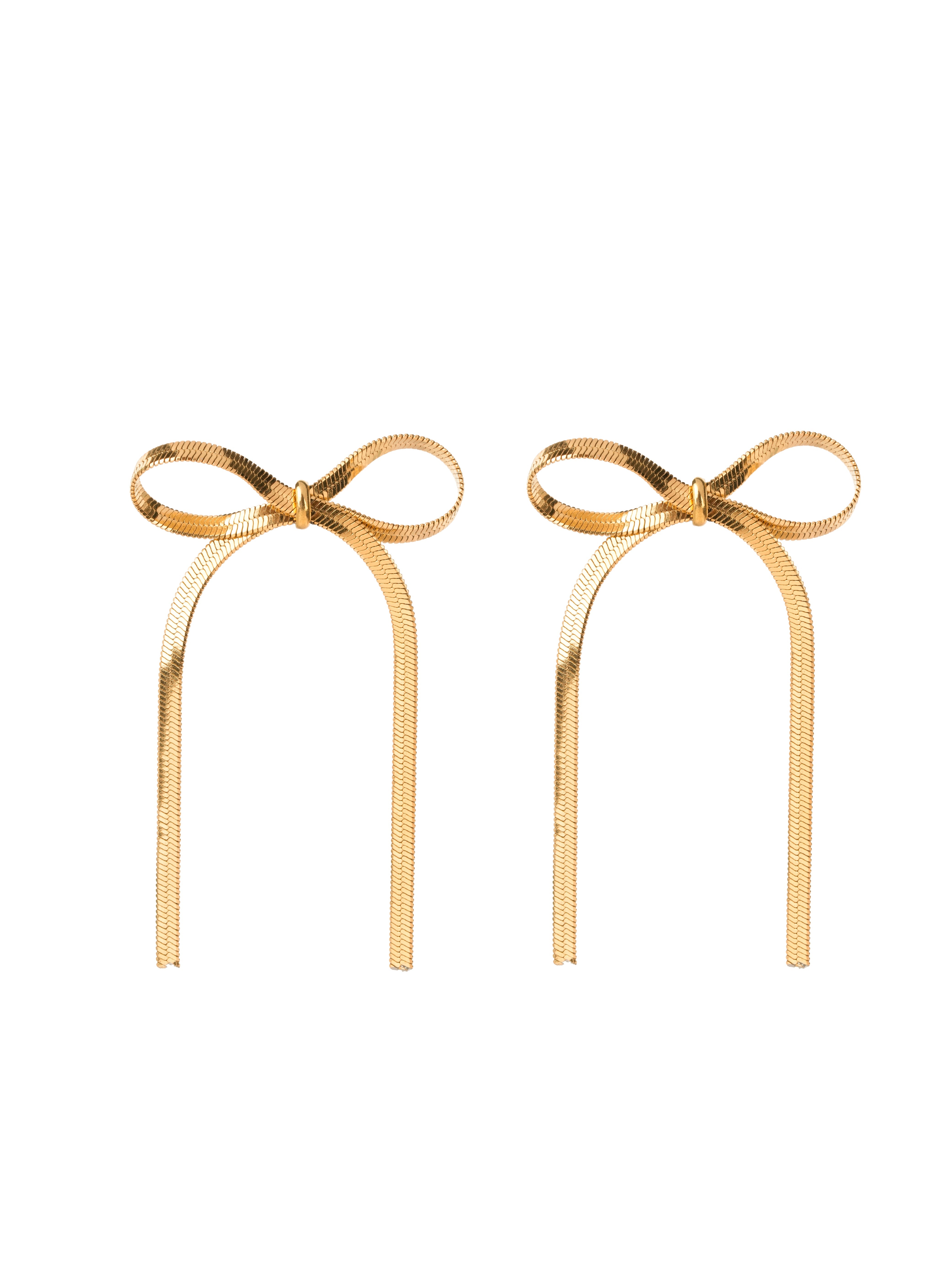 Noeud d’Or Ribbon Drop Earrings