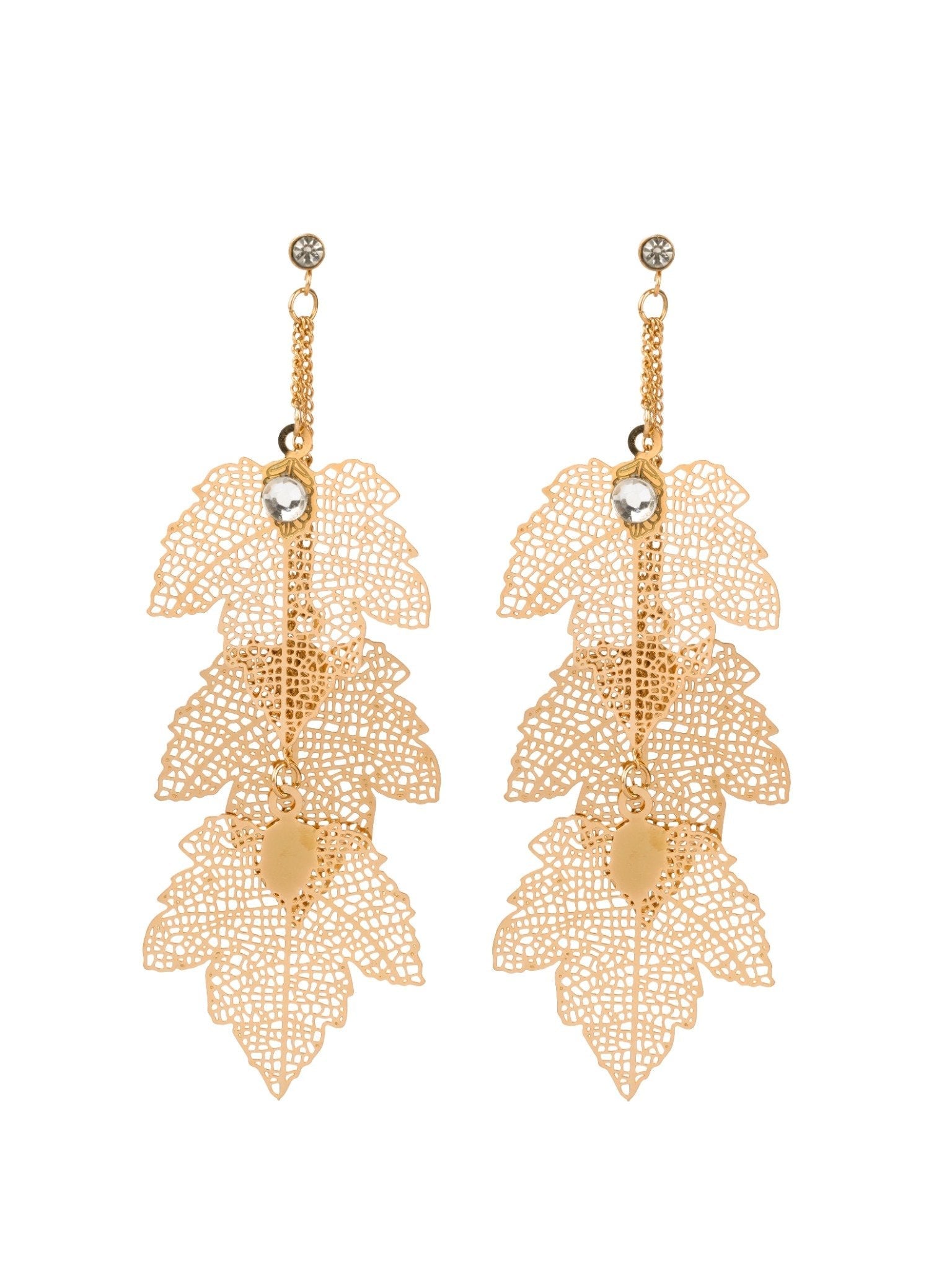 Golden Ivy Cascade Earrings