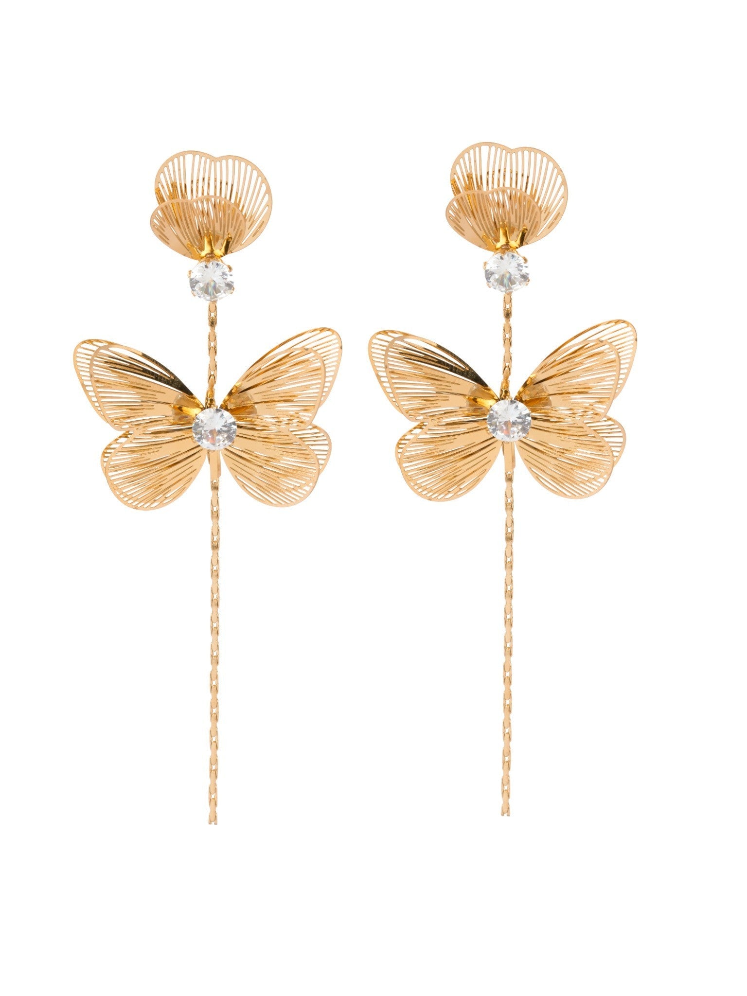 Auréole Butterfly Veil Drops  Earrings