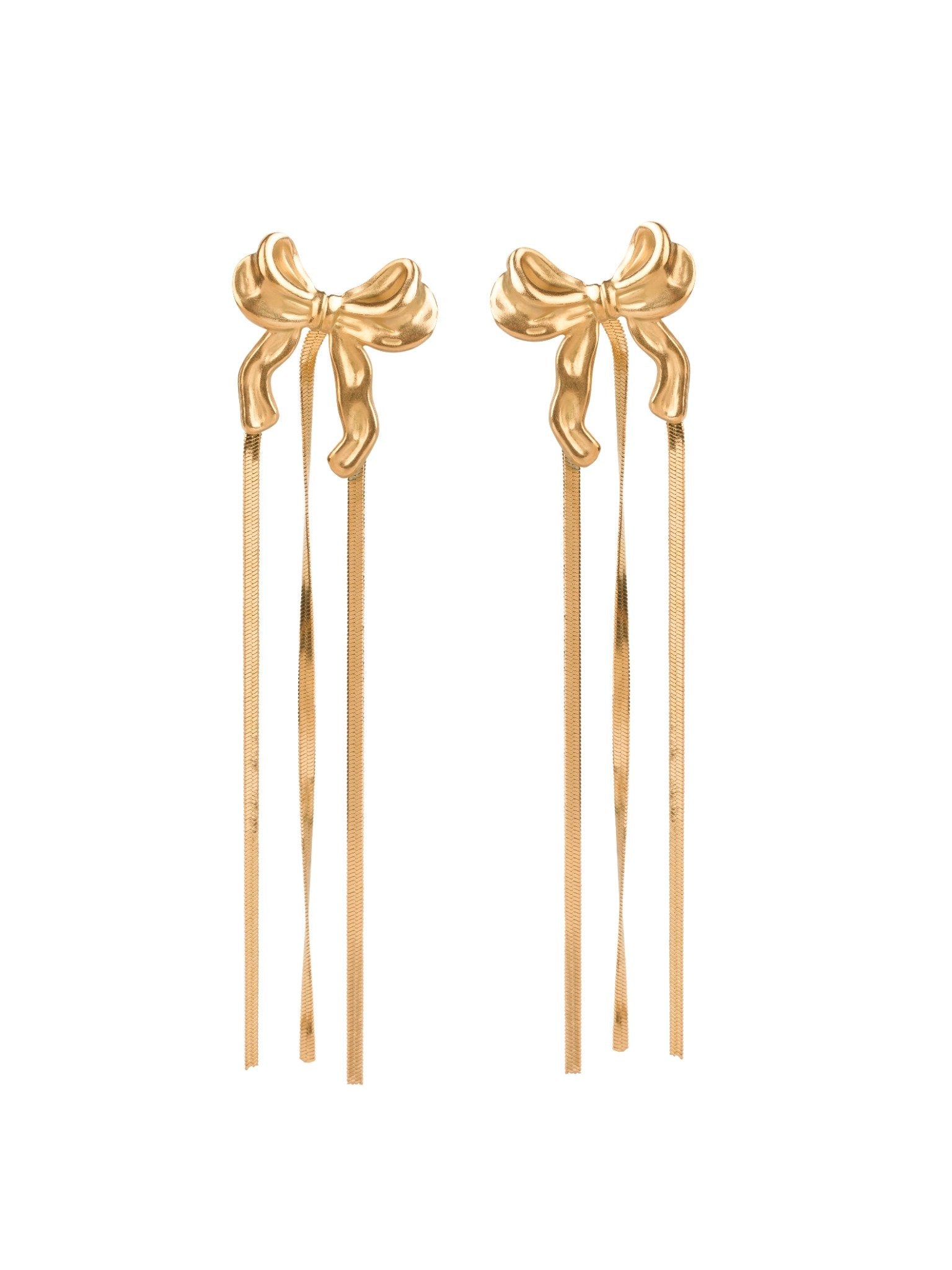 Élise Bowfall Gold Drops Earrings