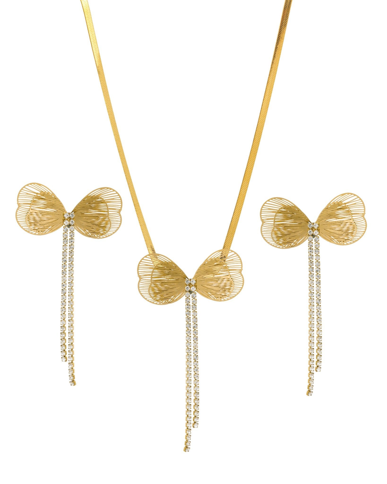 Golden Bowfall Sparkle Set