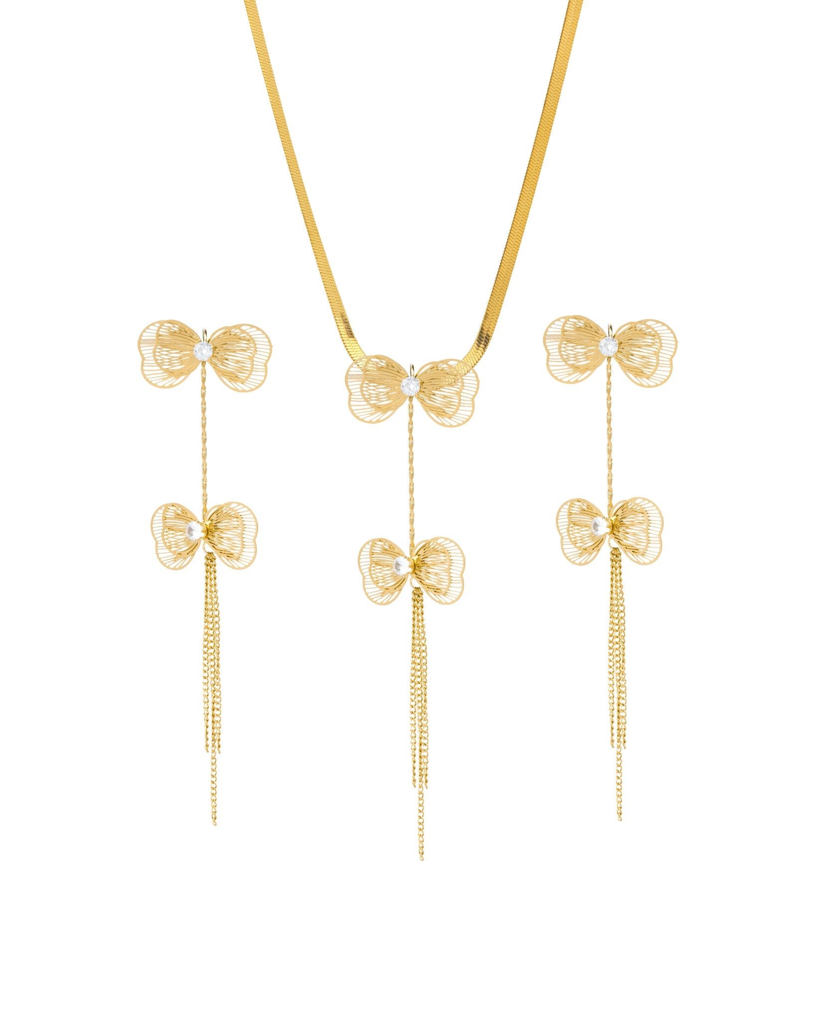 Golden Bow Cascade Set