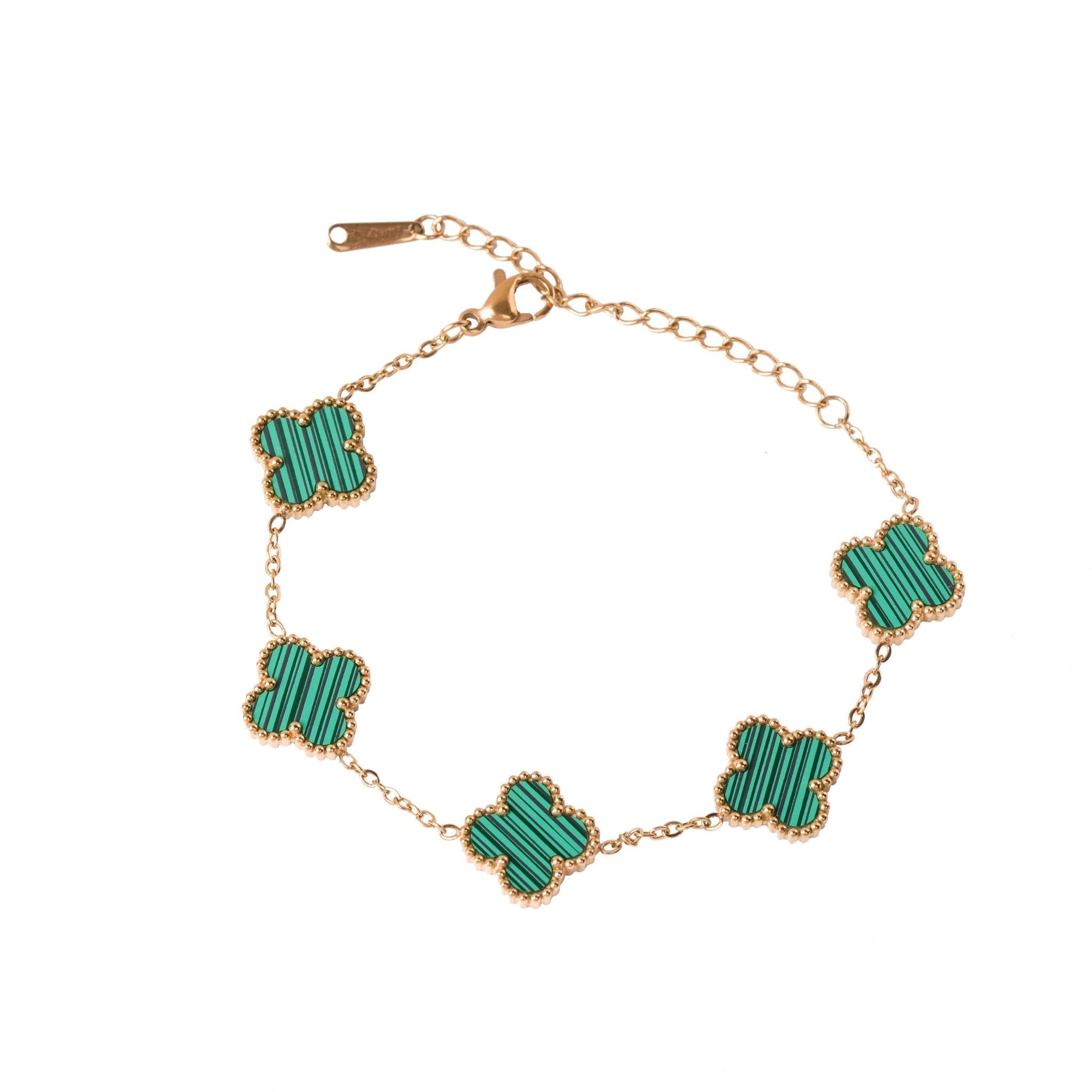 Emerald Clover  Bracelet