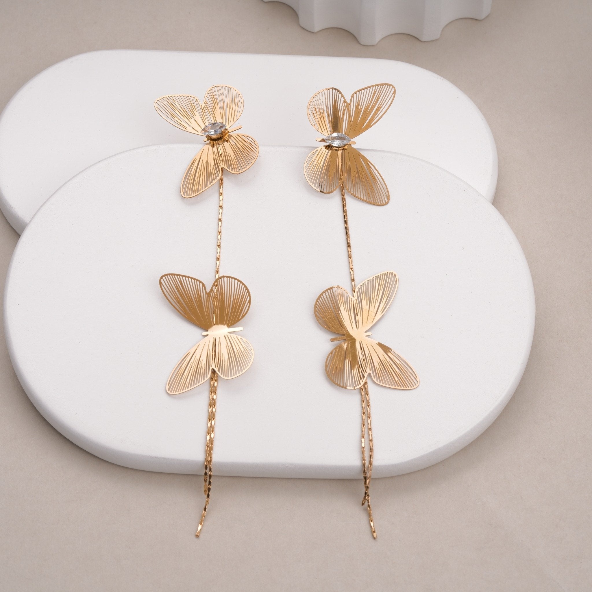 Opaline Butterfly Fall Earrings