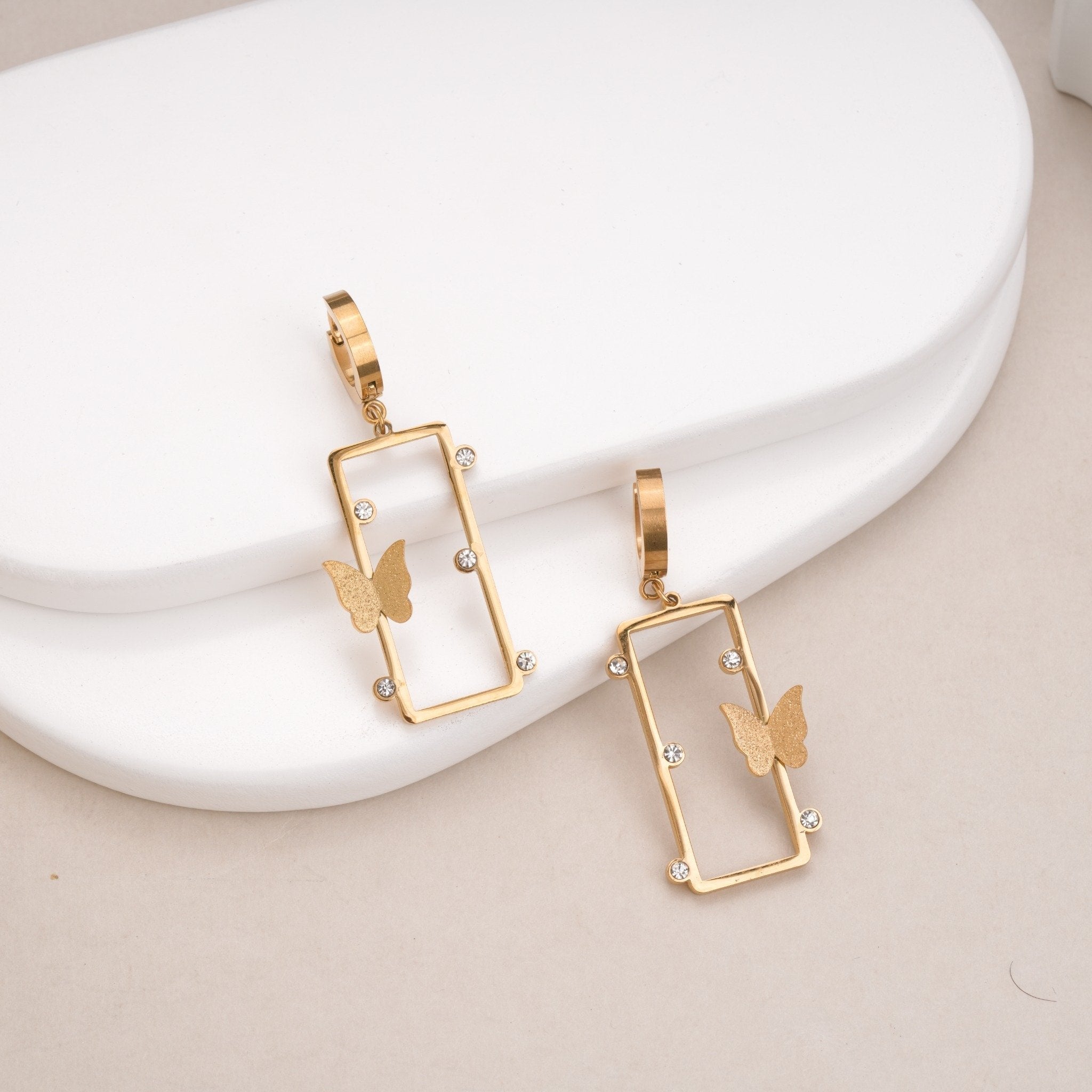 Butterfly Frame Drop Earrings