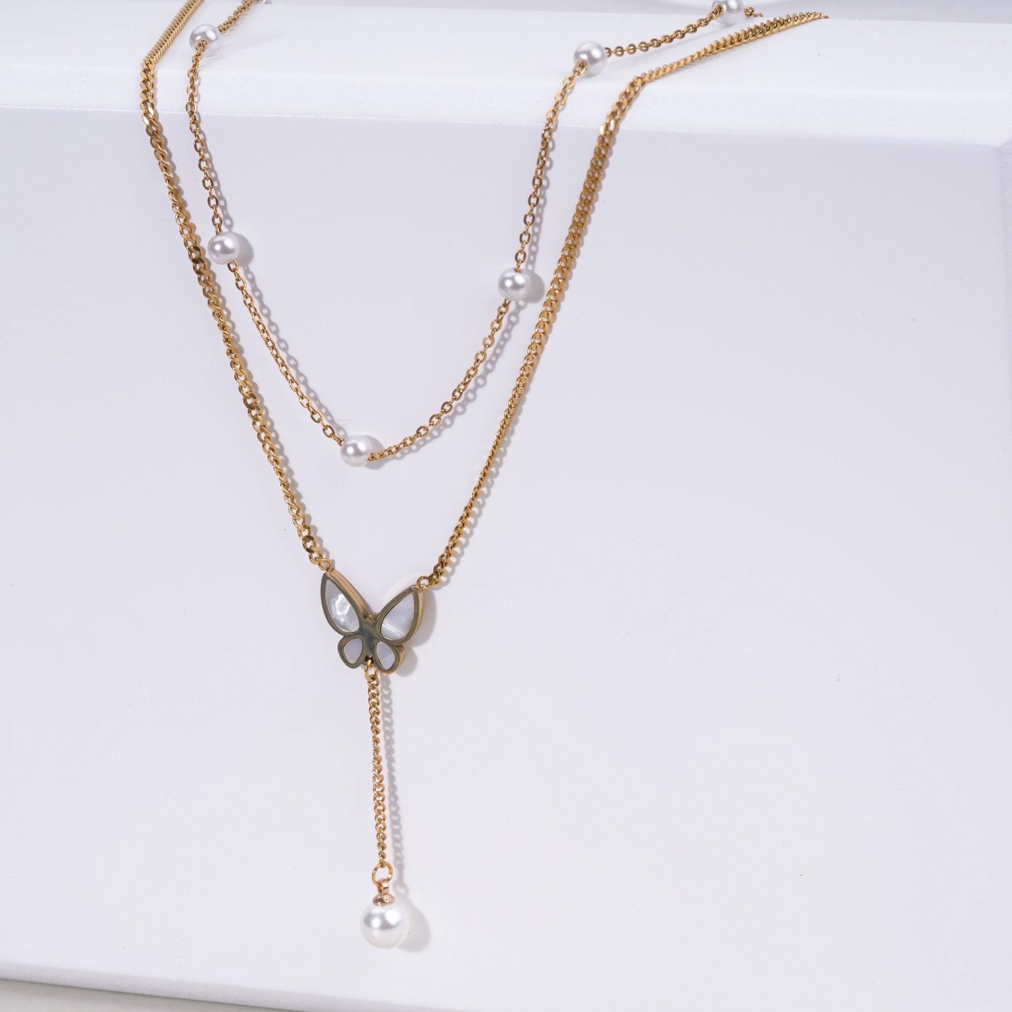 Pearlwing Butterfly Necklace