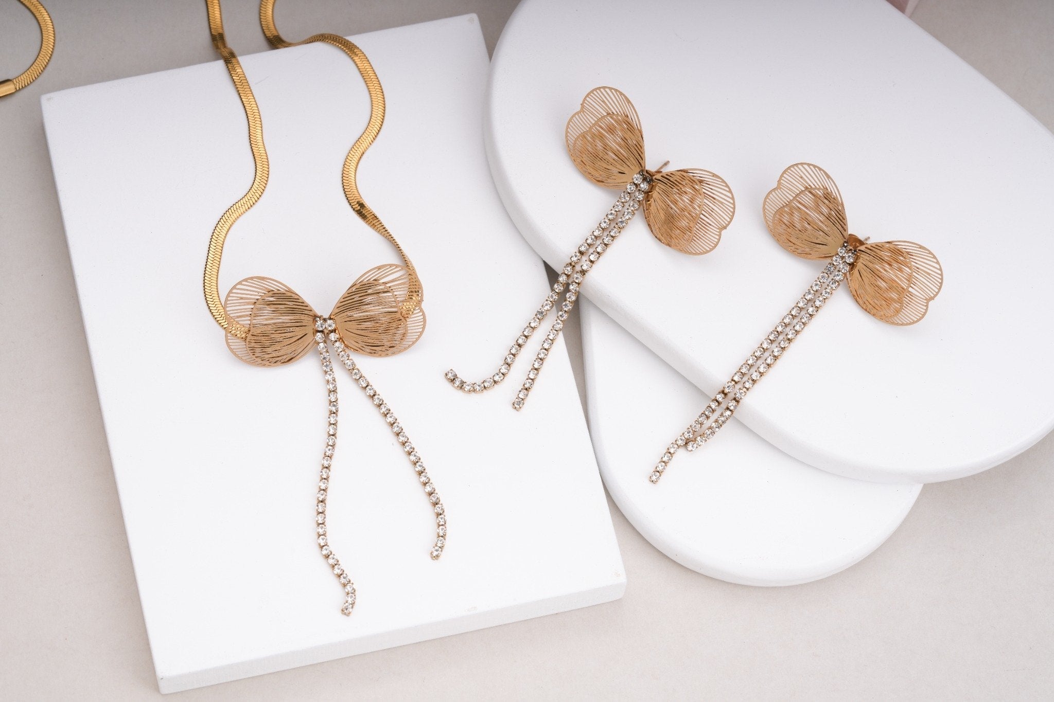 Golden Bowfall Sparkle Set