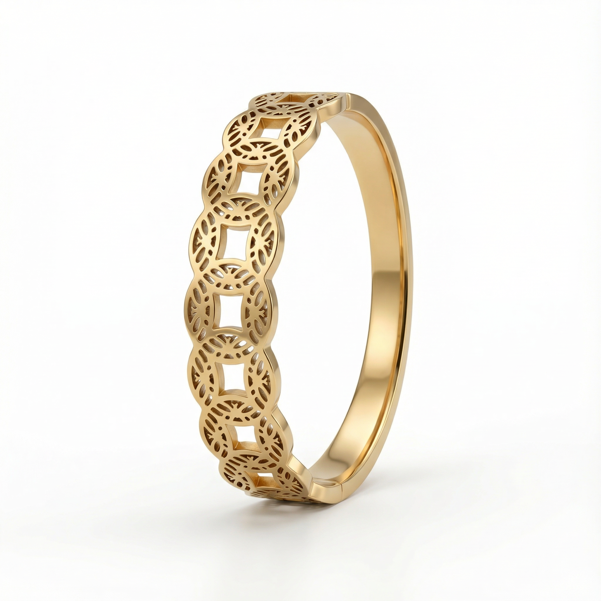 Heritage Geometry 18 Carat Gold Finished PVD Coated Anti-Tarnish Bracelet