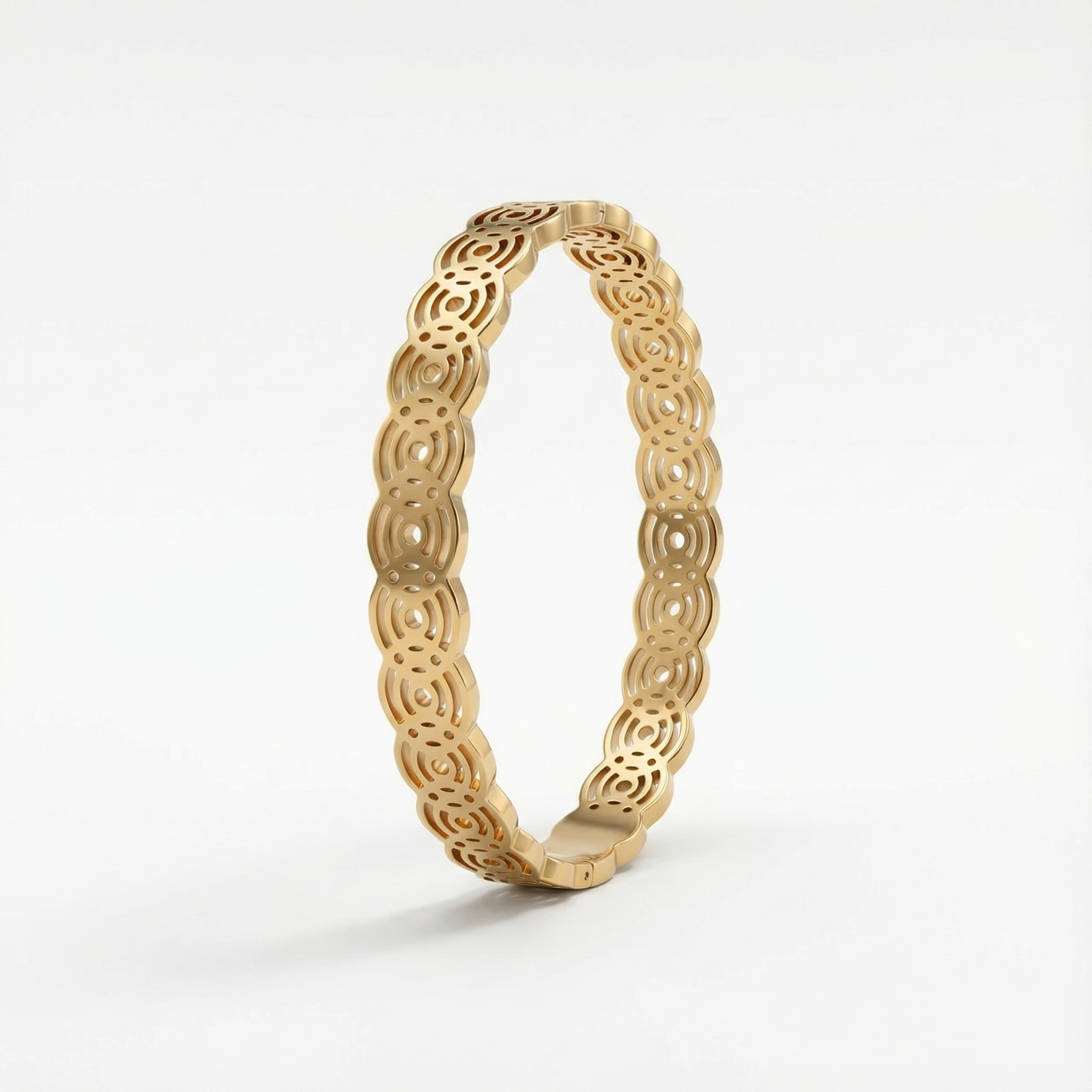 Golden Wave Filigree Bracelet