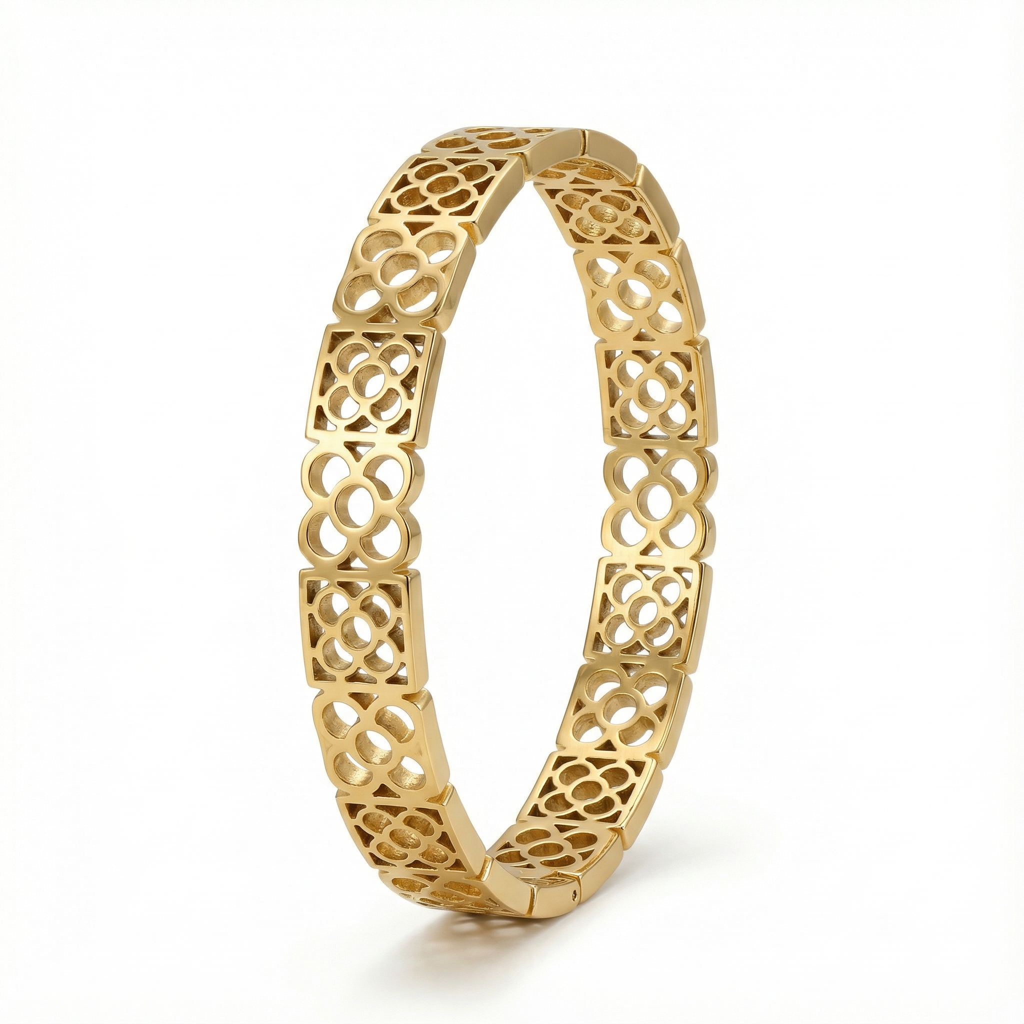 Golden Harmony Lattice Bracelet