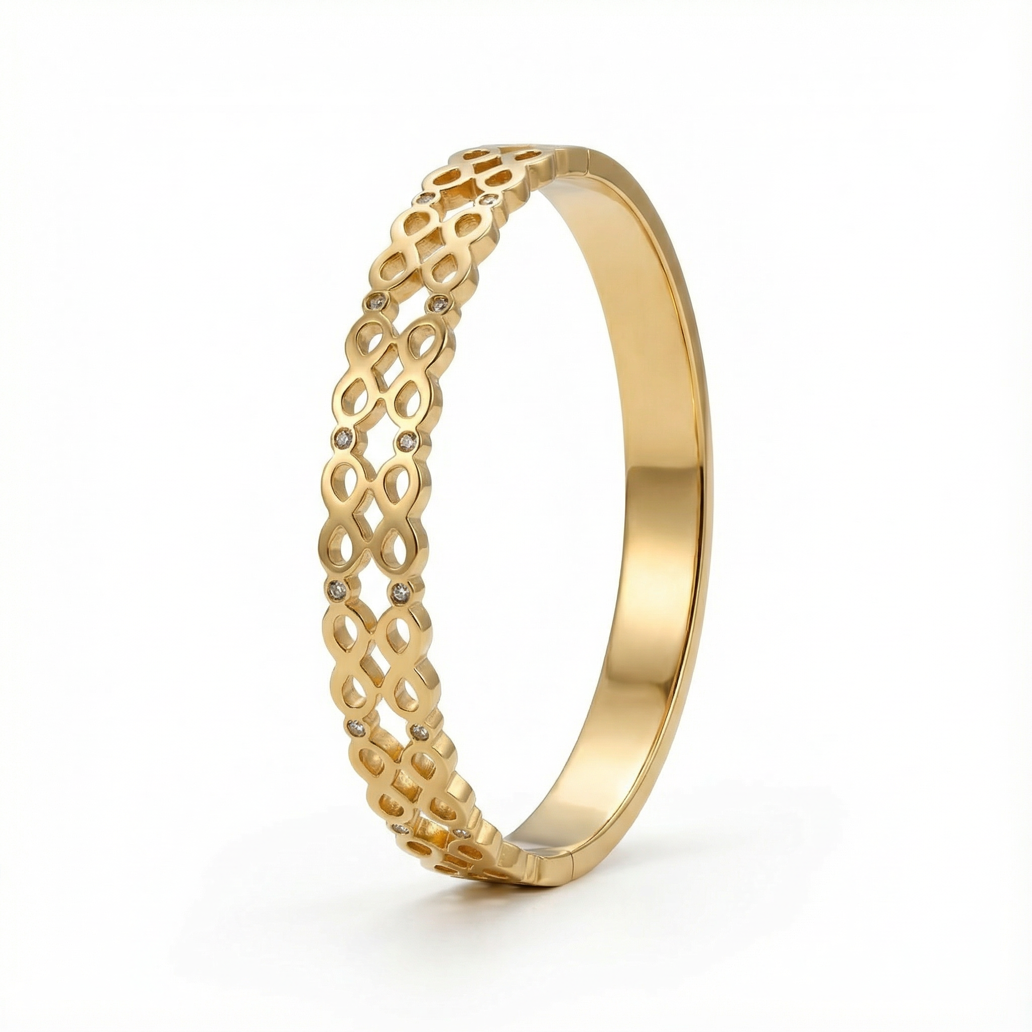 Infinity Glow Gold Bracelet