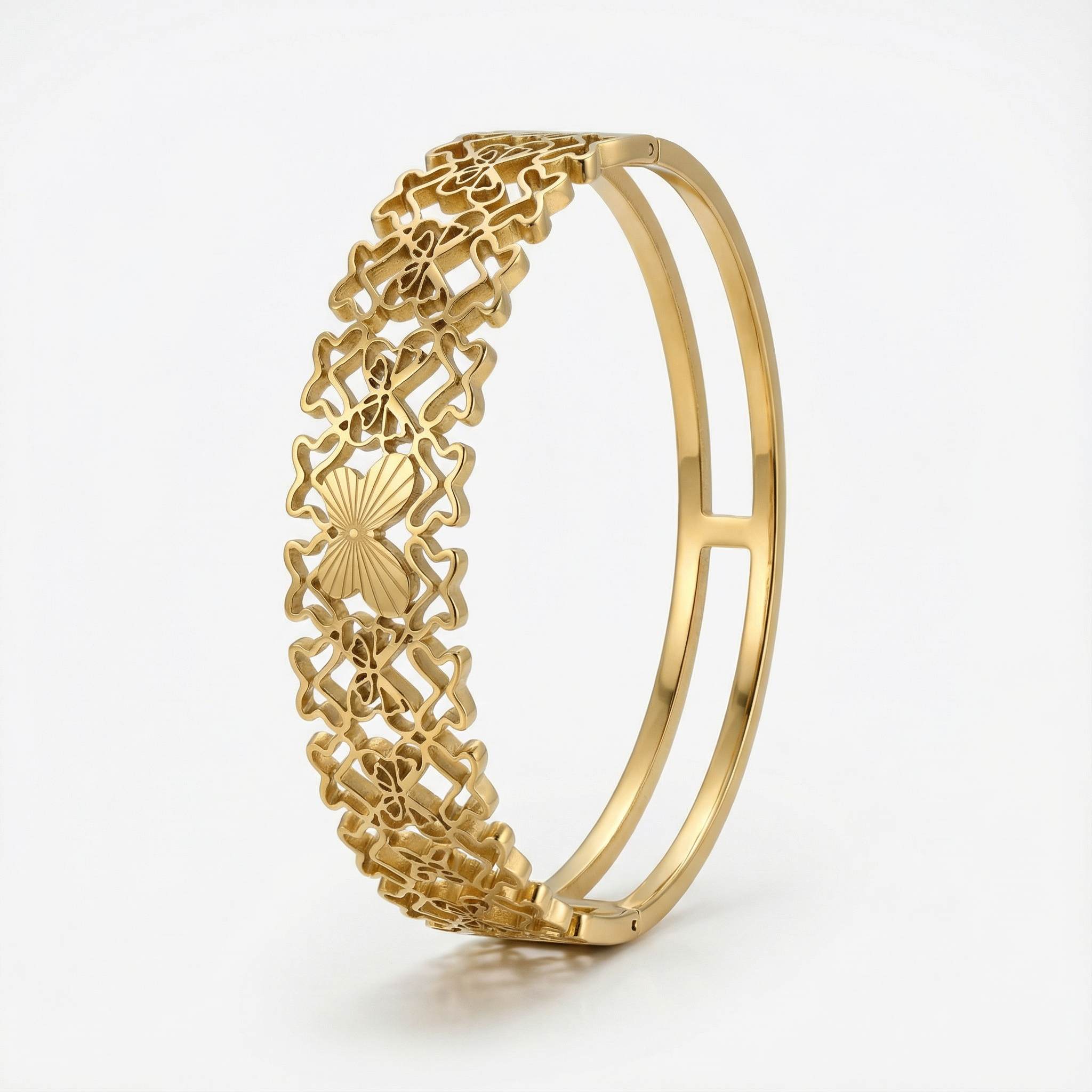 Golden Butterfly Lattice Bracelet