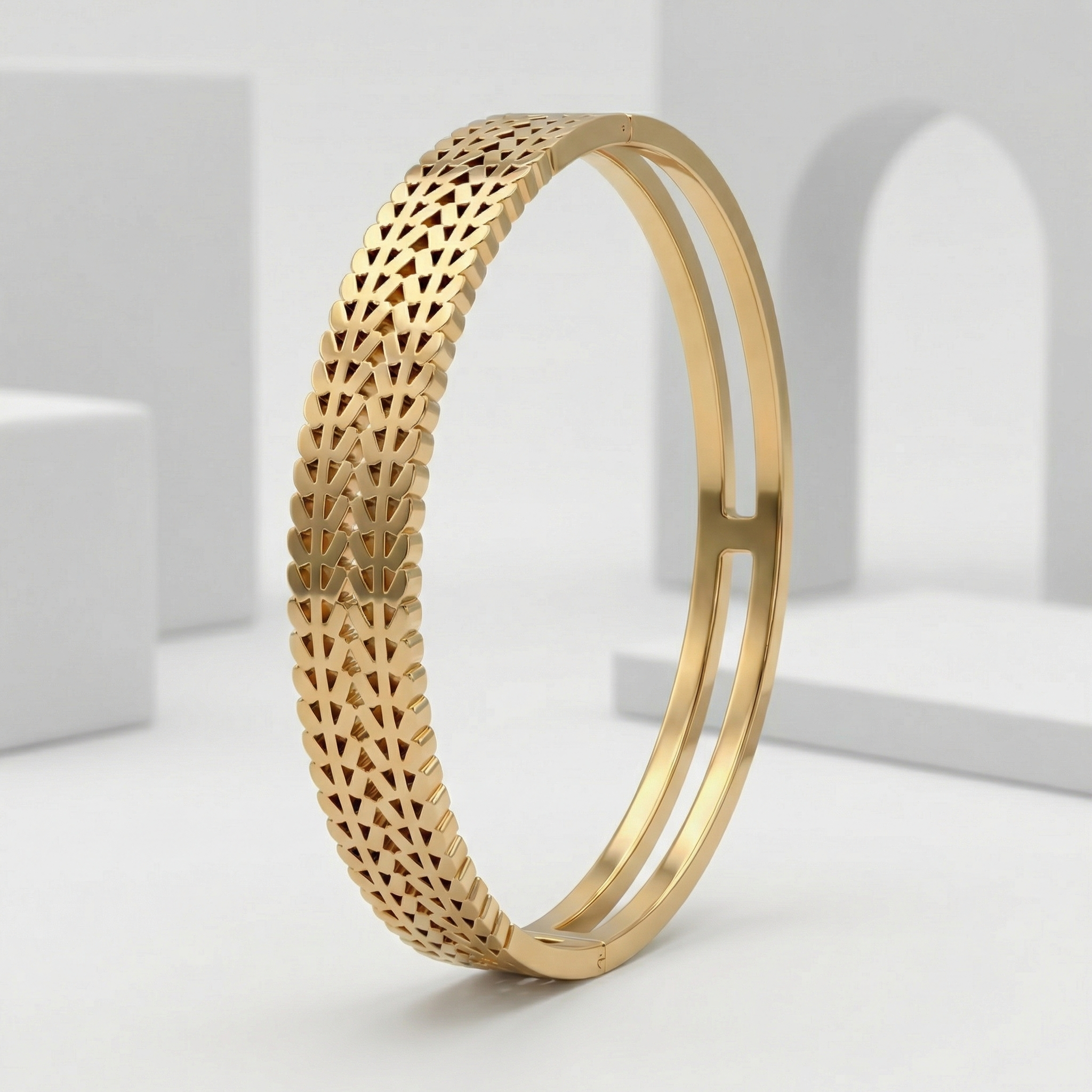 Golden Arrow Weave Bracelet